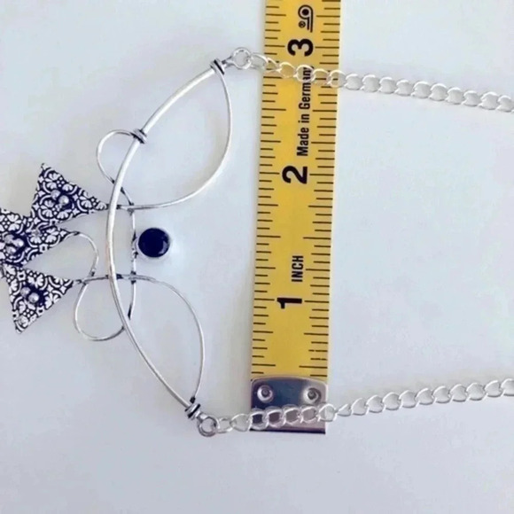 Copper White Buffalo Turquoise & Onyx 925 Sterling Silver Necklace NWT - Picture 6 of 7